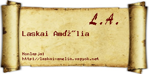 Laskai Amélia névjegykártya